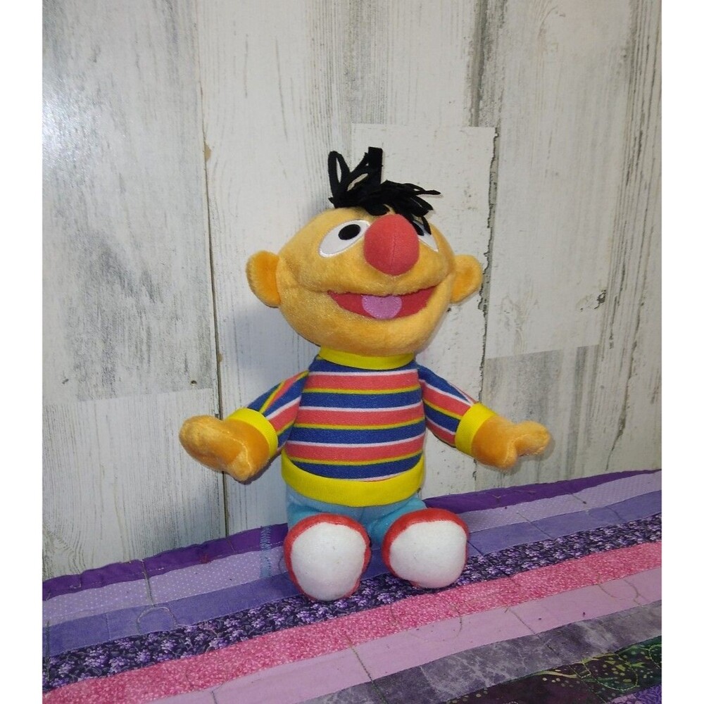 Fisher Price Ernie Vintage 2002 Sesame Street 10" Plush Stuffed Animal Toy